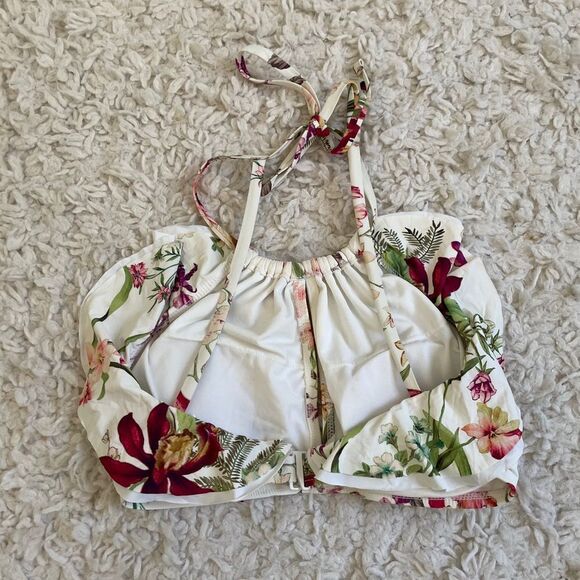 Carmen Mark Valvo High Neck Floral Bikini Top - Picture 4 of 5